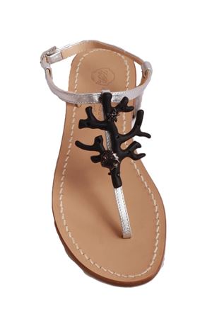 Handmade Capri sandals Da Costanzo | 1918CORALNERO